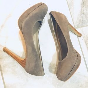 Banana Republic Taupe Suede Heels